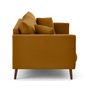 Voir la diapositive 5 : LISA DESIGN Ostrava - canapé droit 2 places en velours pieds en bois