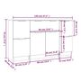 Voir la diapositive 6 : VIDAXL Buffets 3 pcs Chene fume Bois d'ingenierie