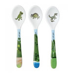 Petit Jour Lot de 3 cuilleres Melamine Les Dinosaures