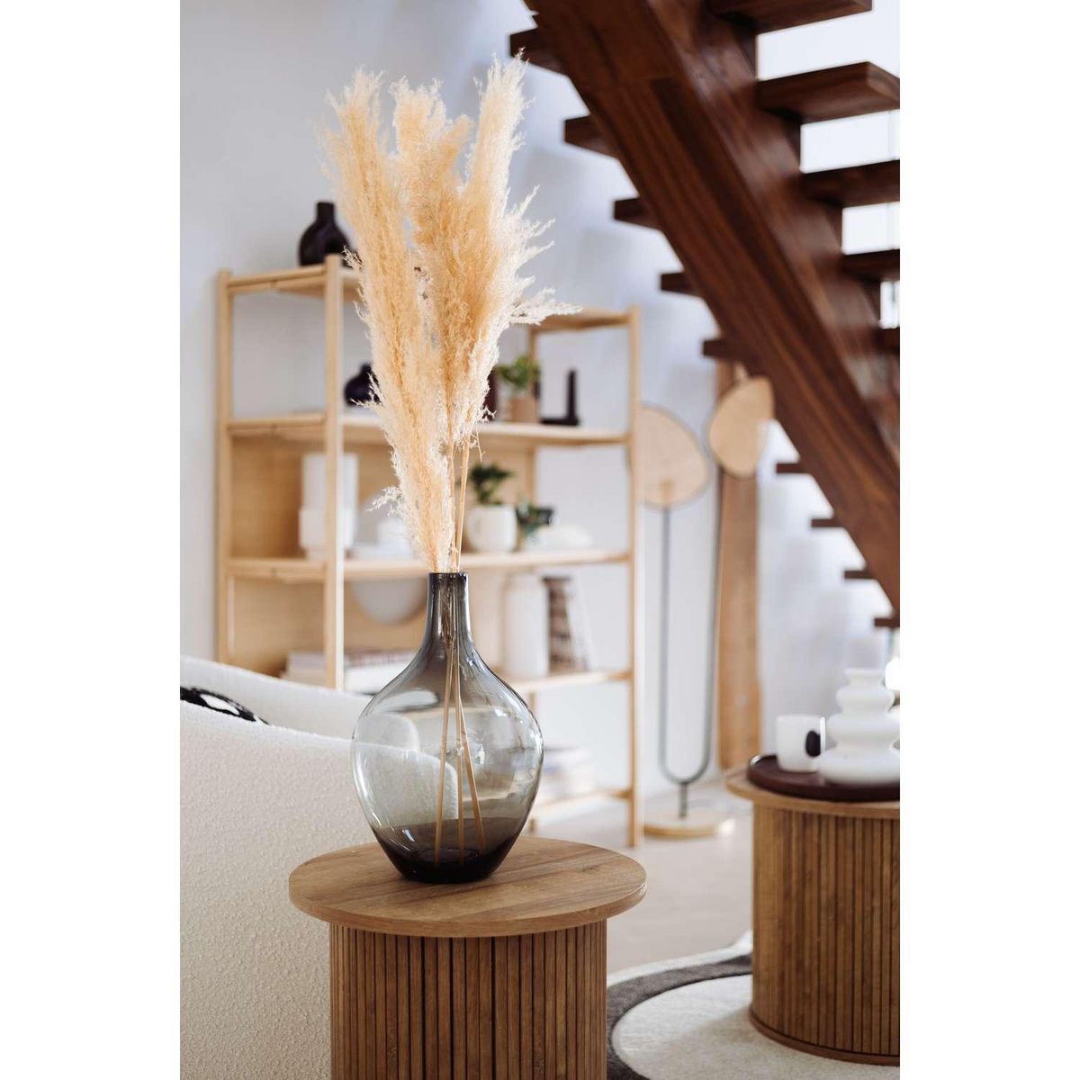 ATMOSPHERA Table à café Colva en bois Diam 45 cm - Marron