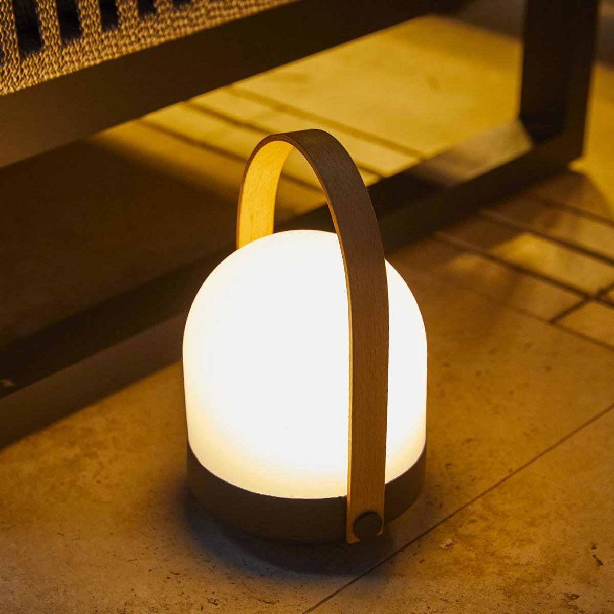 Lumisky Baladeuse AURA Blanc Bambou H27 cm