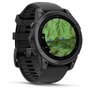 Voir la diapositive 3 : GARMIN Montre sport Fenix E 47mm Gris Acier bracelet noir