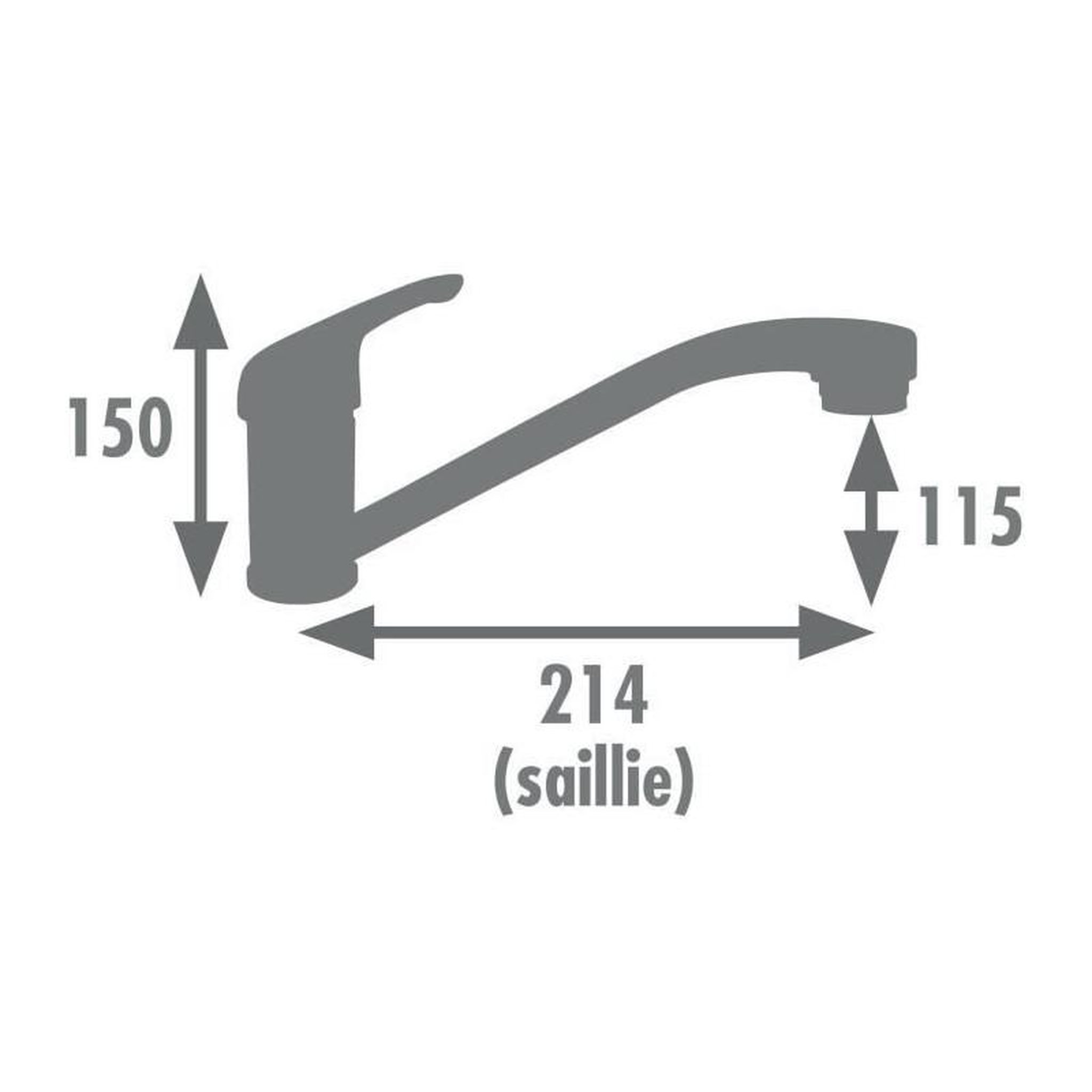 Voir la diapositive 2 : GENERIQUE Mitigeur de cuisine - EDOUARD ROUSSEAU - SUN NF - Chromé
