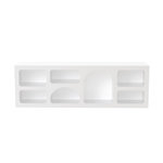 CONCEPT USINE Buffet bas 7 niches design organique blanc 160x50cm FERLIS