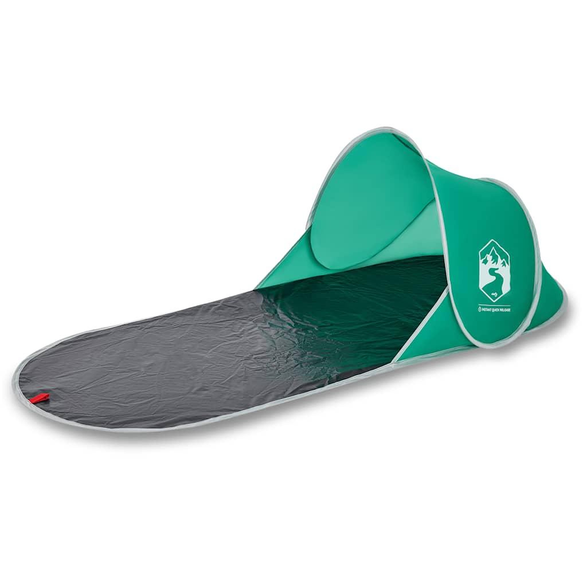 Voir la diapositive 2 : VIDAXL Tente de plage vert d'eau escamotable impermeable