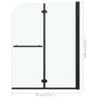 Voir la diapositive 6 : VIDAXL Cabine de douche pliable 2 panneaux ESG 95x140 cm Noir