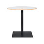Voir la diapositive 2 : Paris Prix Table de Repas Design  Polanzia  80cm Blanc & Noir