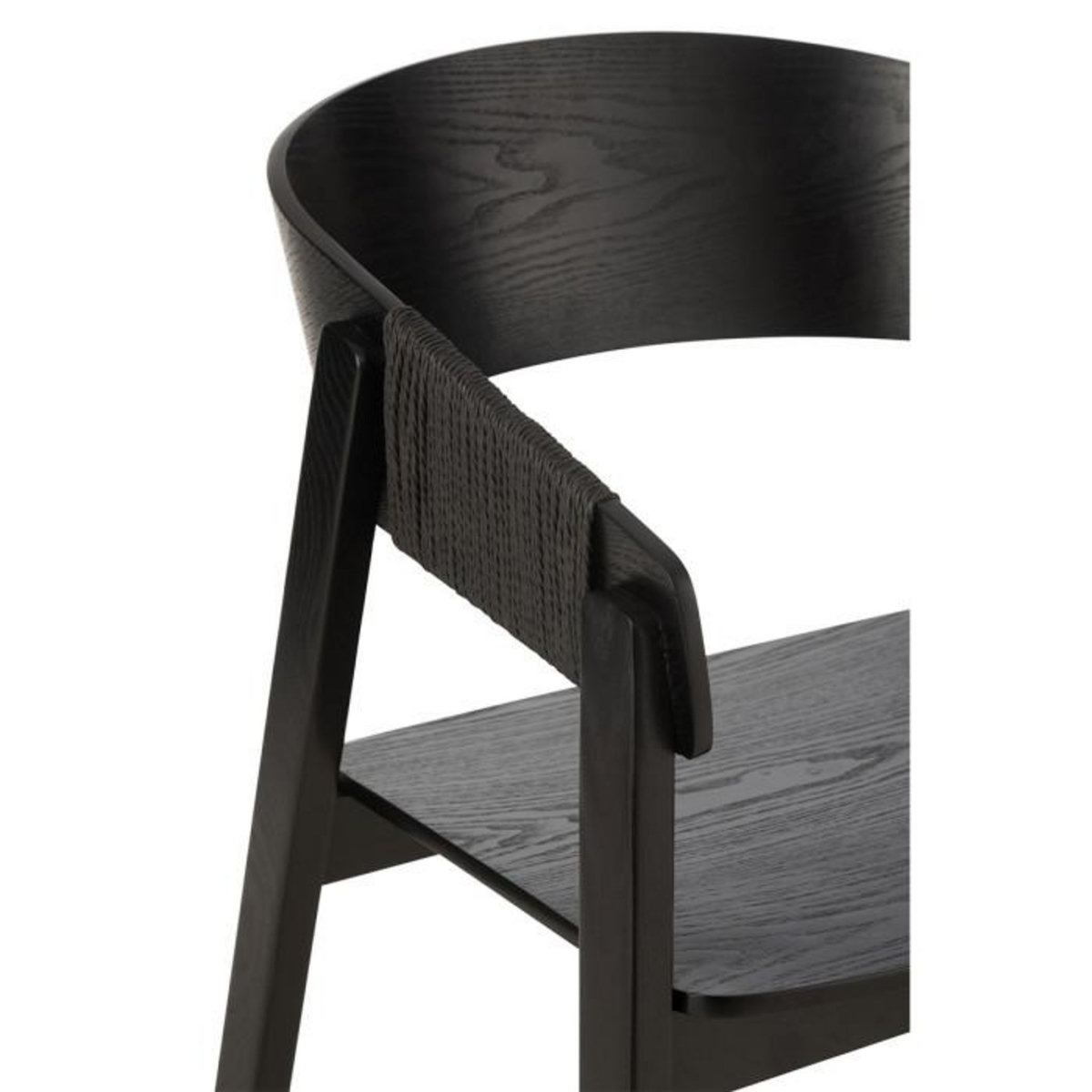 Paris Prix Chaise en Bois  Naga  76cm Noir