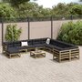 Voir la diapositive 3 : VIDAXL Salon de jardin avec coussins 12 pcs bois de pin impregne
