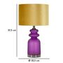 Voir la diapositive 6 : Paris Prix Lampe à Poser en Verre  Milva Two  57cm Violet & Or