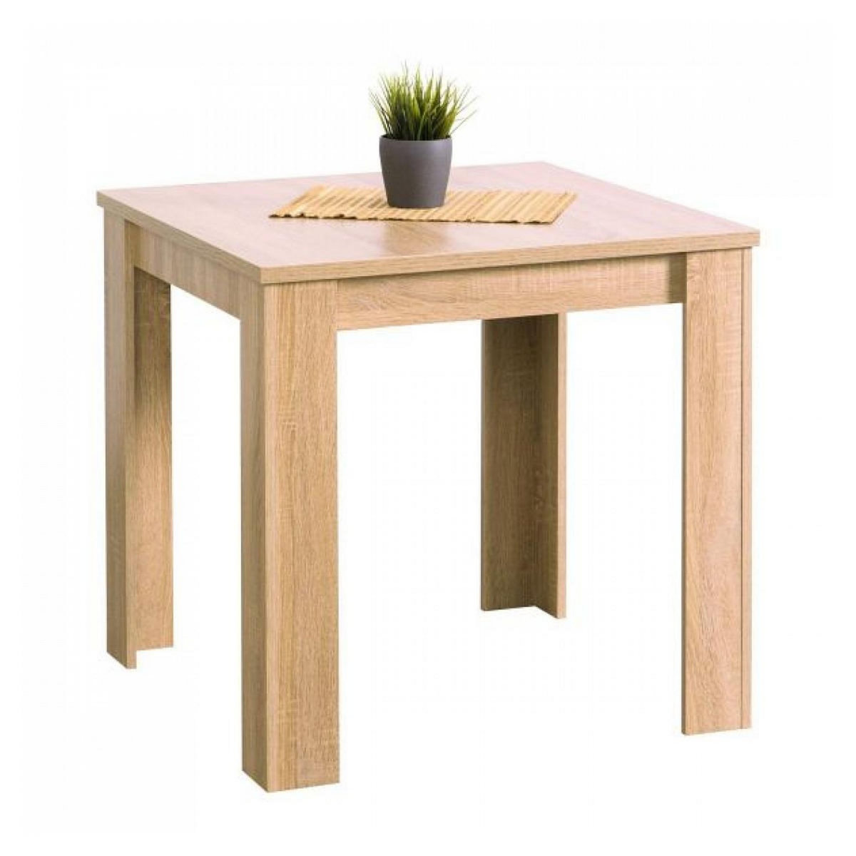 HomeStyle4U Table à Manger en Chêne 80x80 cm pour 4 Personnes - Design Moderne et Compact