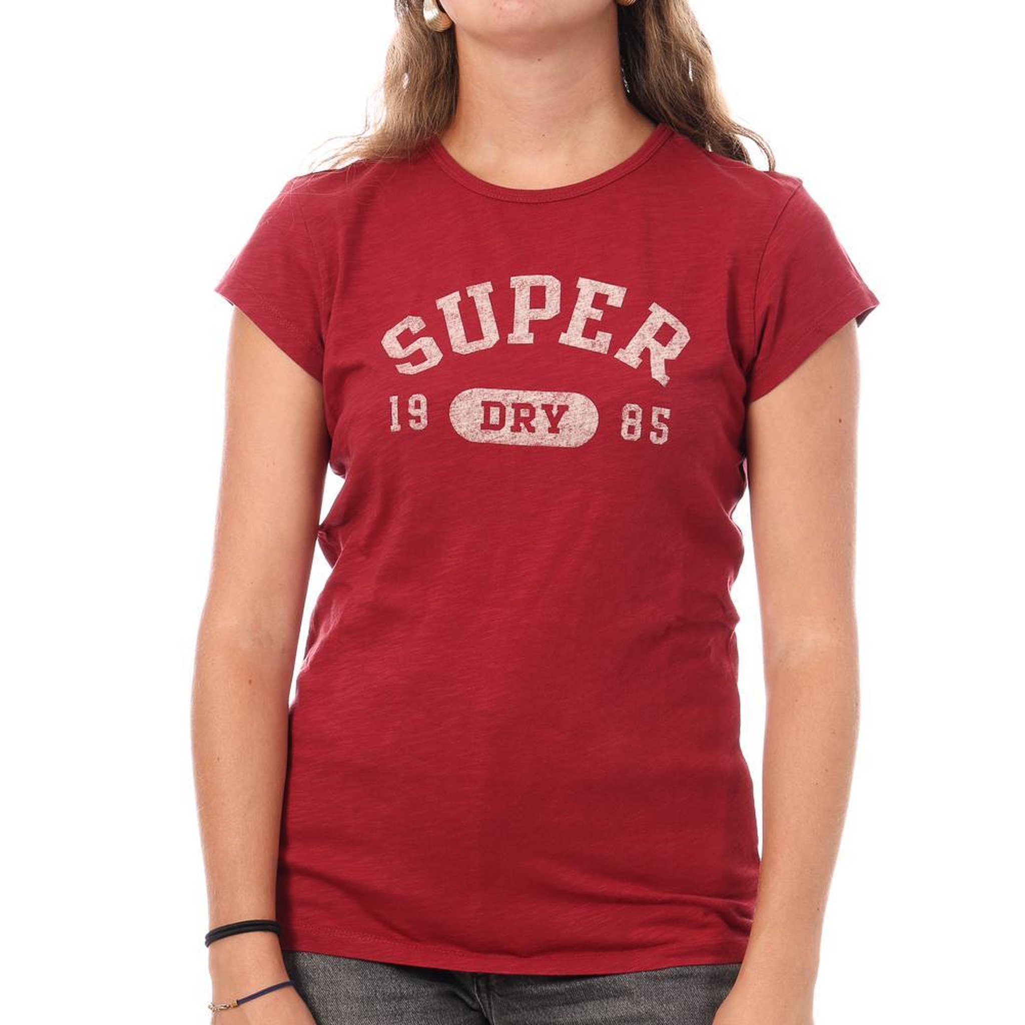 SUPERDRY T Shirt  Femme Superdry Athletic. Coloris disponibles : Rouge
