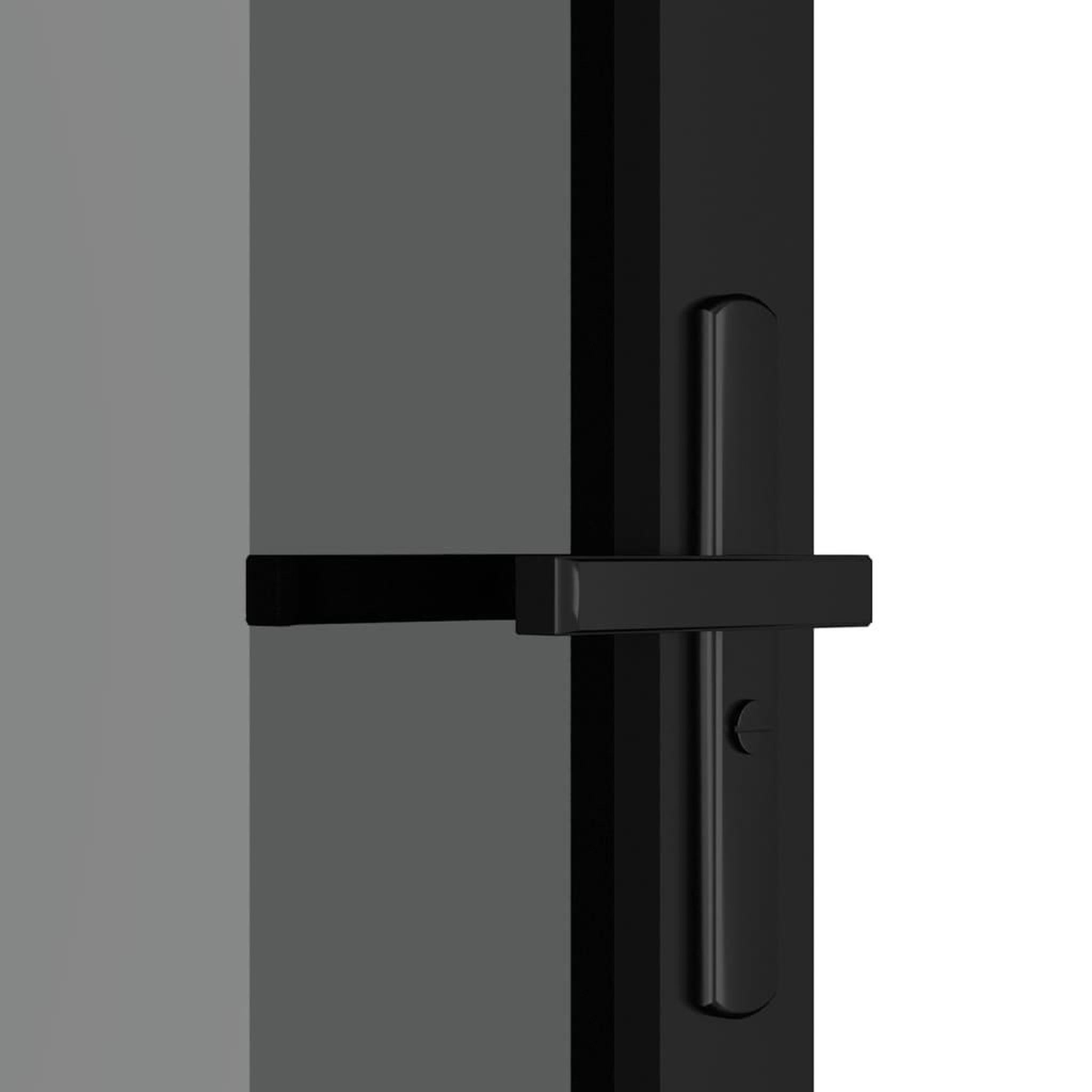 Voir la diapositive 5 : VIDAXL Porte interieure 93x201,5 cm Noir Verre ESG et aluminium