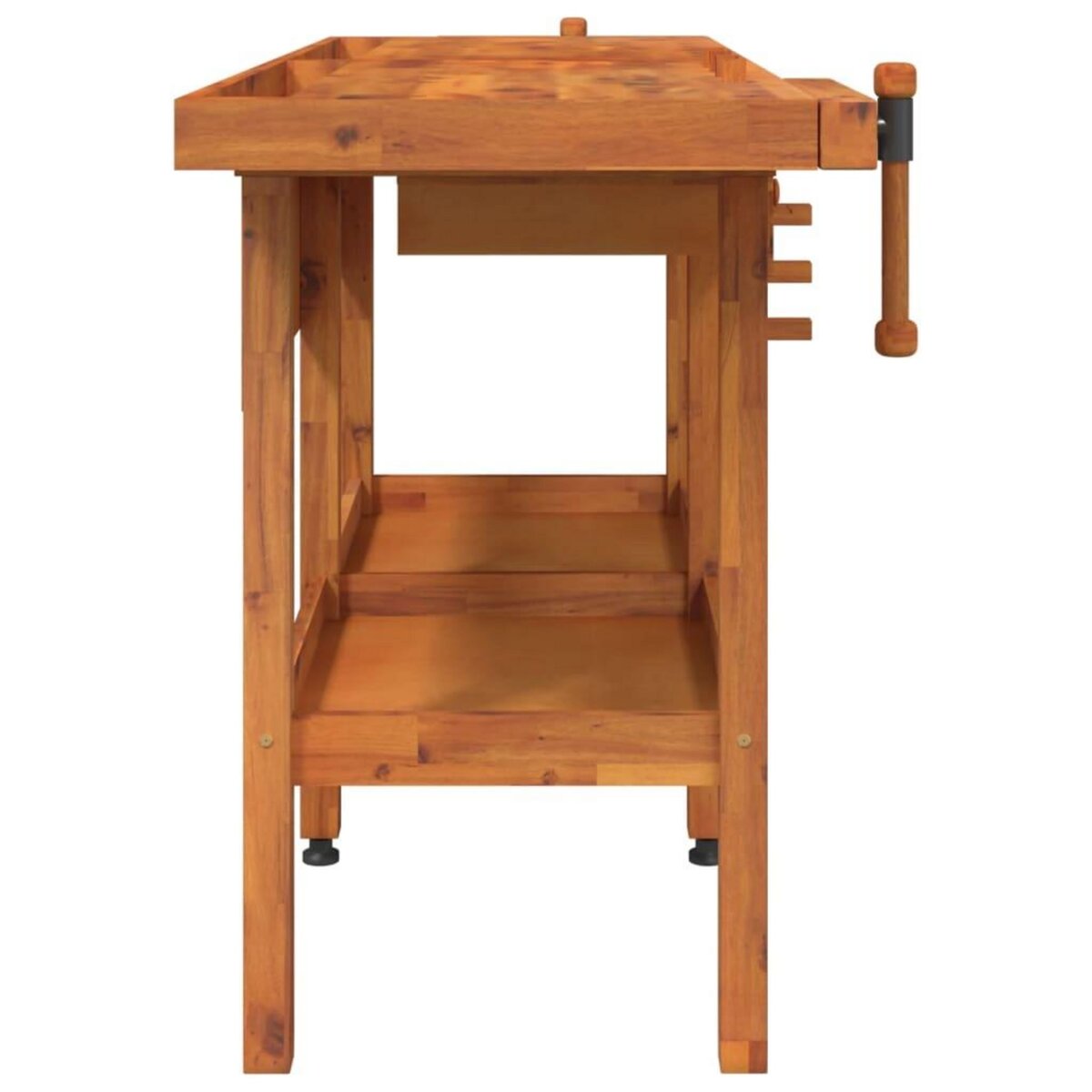 VIDAXL Etabli avec tiroirs et etaux 162x62x83 cm Bois massif d'acacia