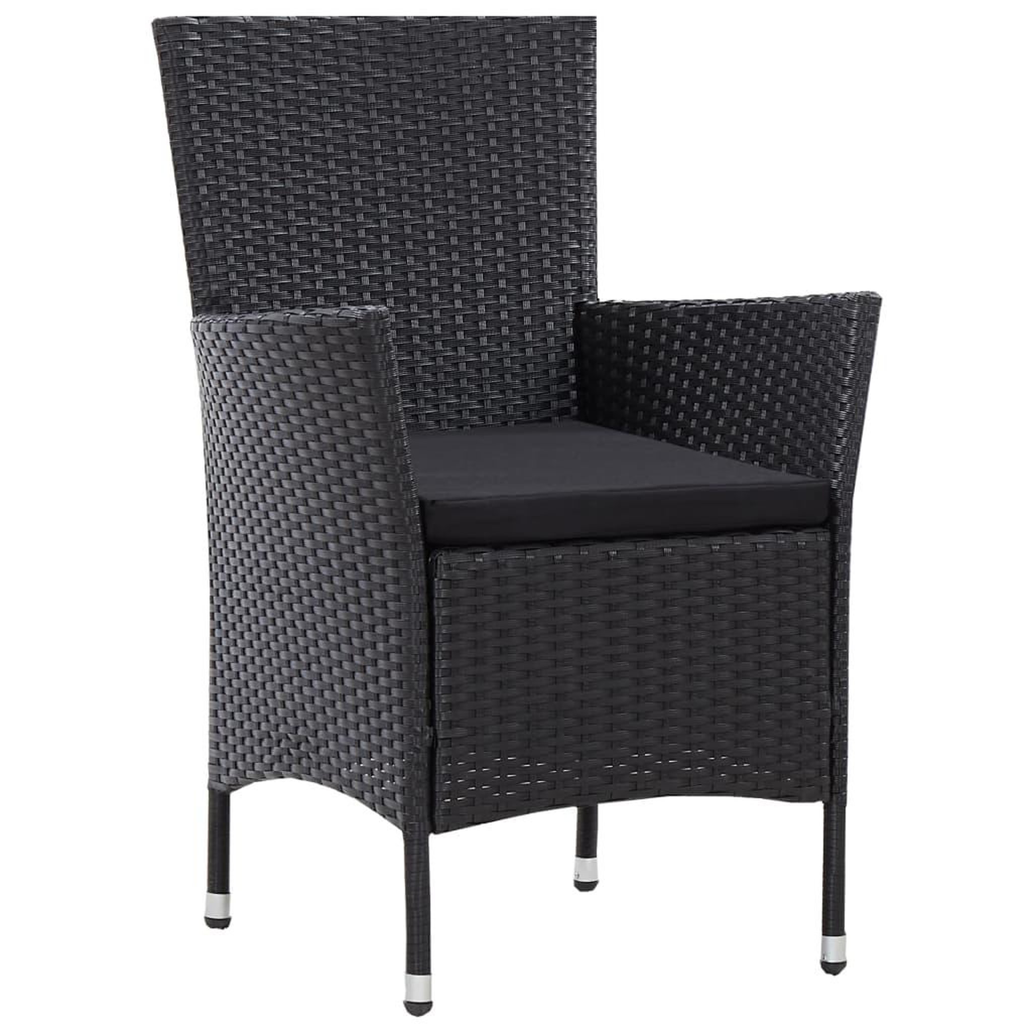 Voir la diapositive 5 : VIDAXL Ensemble a manger d'exterieur 5 pcs Resine tressee Noir