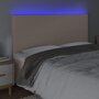 Voir la diapositive 3 : VIDAXL Tete de lit a LED Cappuccino 200x5x118/128 cm Similicuir