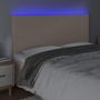 Voir la diapositive 3 : VIDAXL Tete de lit a LED Cappuccino 200x5x118/128 cm Similicuir