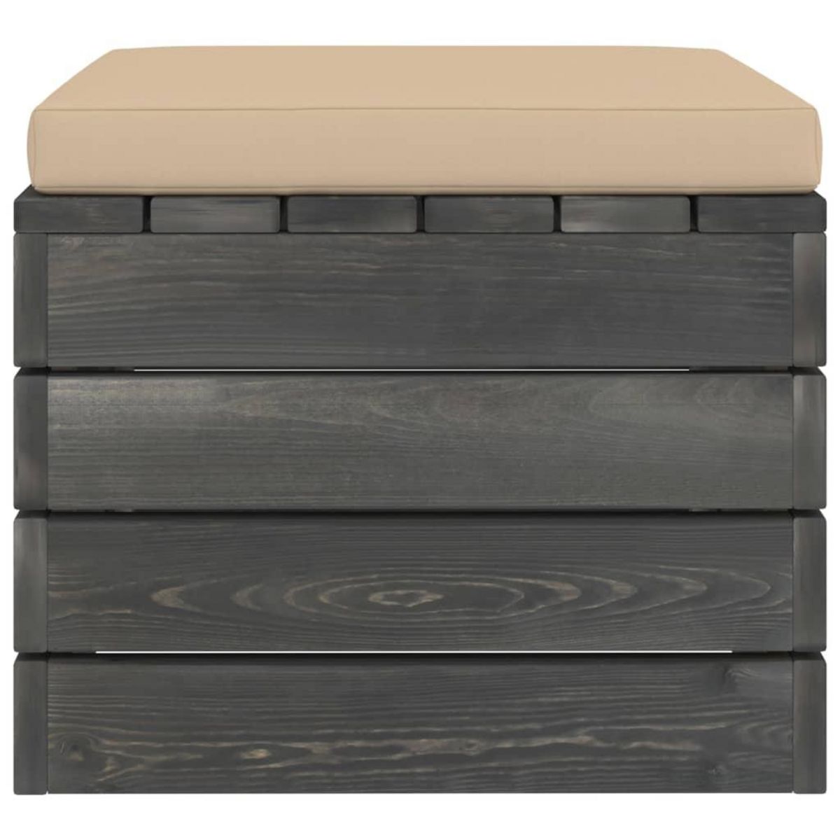 VIDAXL Repose-pied palette de jardin avec coussin Bois de pin