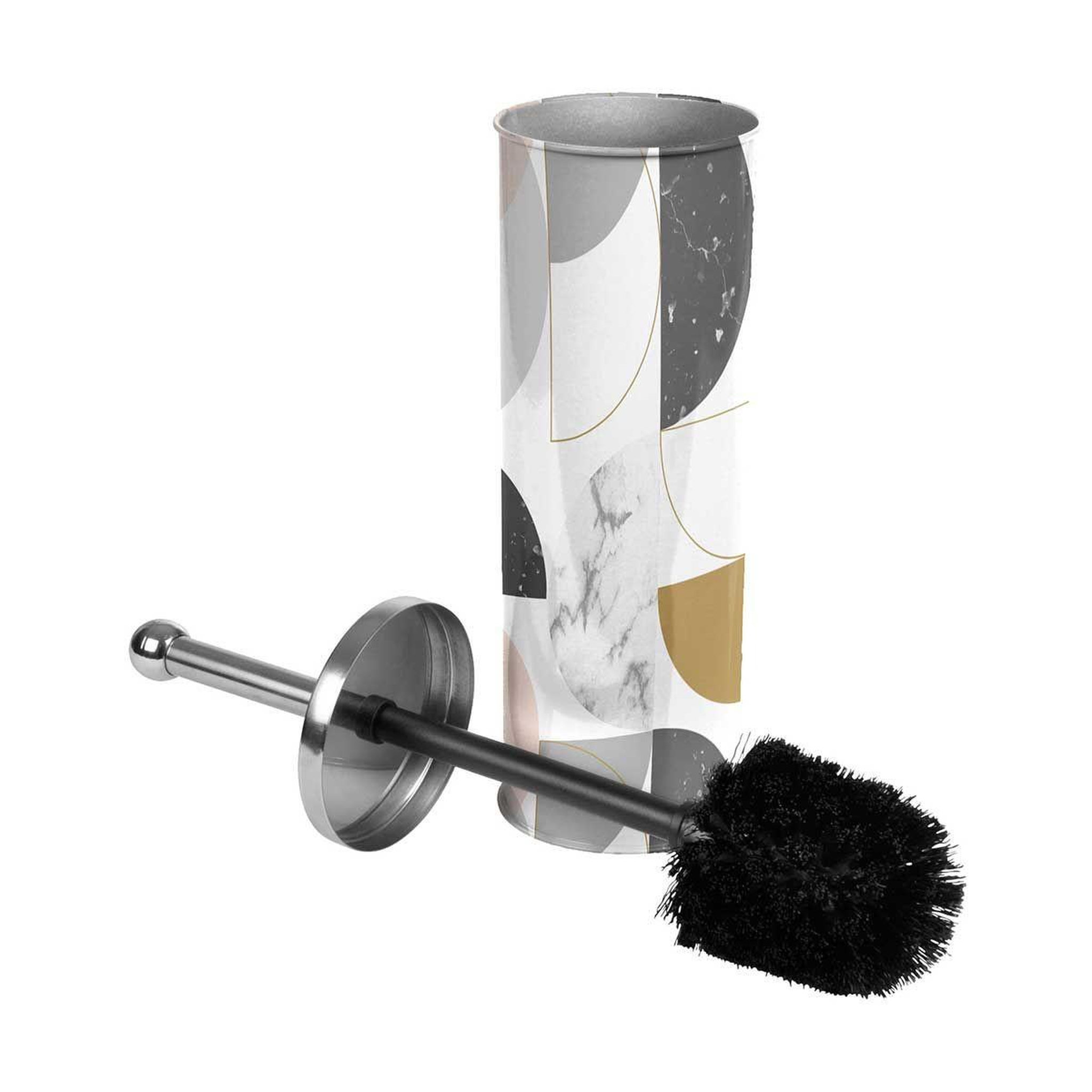 Douceur d'Intérieur Brosse wc imprimée  geomarbre  37cm rose