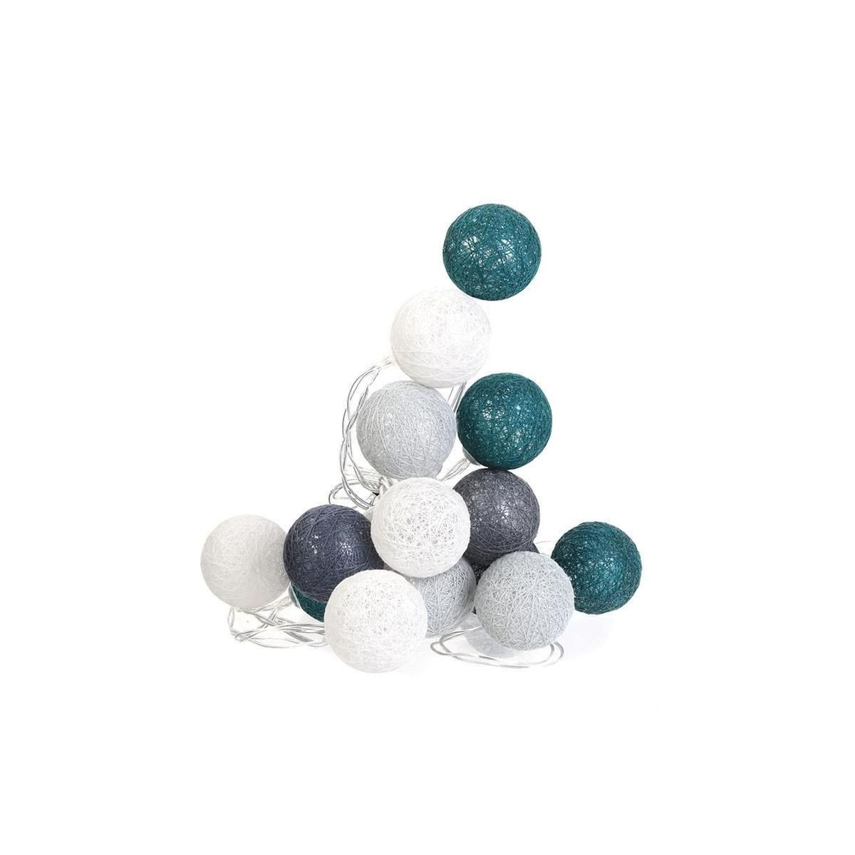 Paris Prix Guirlande Lumineuse à Led  20 Boules  315cm Bleu Foncé