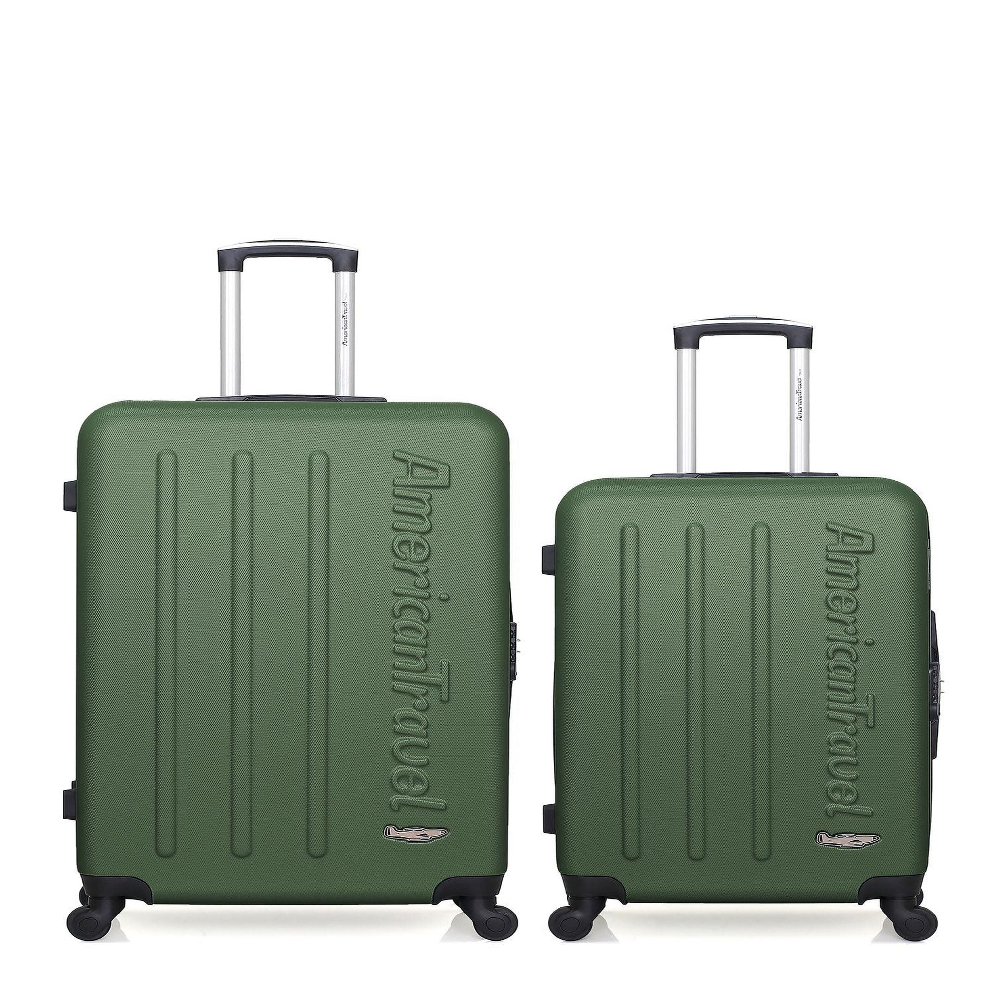 AMERICAN TRAVEL American travel  - lot de 2  -  valise grand format et valise weekend bronx. Coloris disponibles : Gris