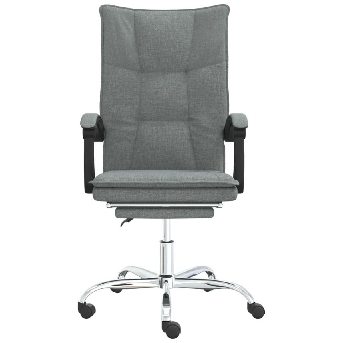 VIDAXL Fauteuil inclinable de bureau Gris fonce Tissu