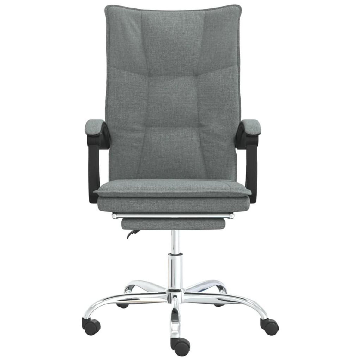 VIDAXL Fauteuil inclinable de bureau Gris fonce Tissu