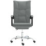 Voir la diapositive 3 : VIDAXL Fauteuil inclinable de bureau Gris fonce Tissu