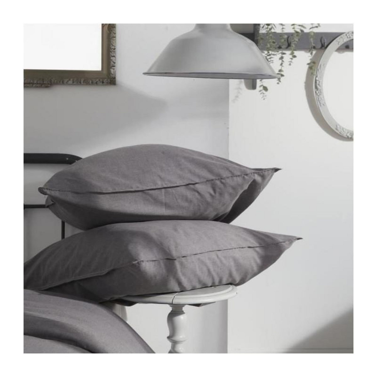 Today Housse de couette - TODAY - CHARME - Chambray - Gris foncé Capucine - 240 x 220 cm