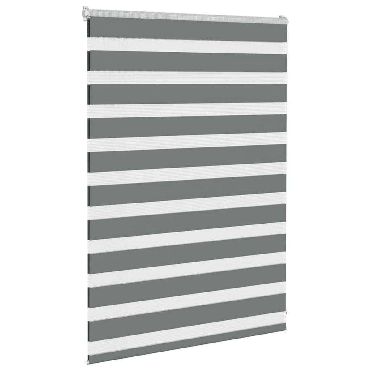 VIDAXL Store zebre gris fonce largeur du tissu 100,9 cm polyester