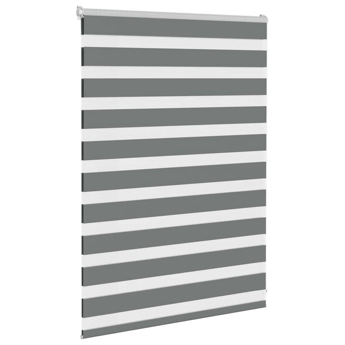 VIDAXL Store zebre gris fonce largeur du tissu 100,9 cm polyester