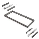 EMUCA SRL Rack avec glissières à extension totale et à fermeture douce pour accessoires d'armoire Quartz -  887-913mm -  Aluminium et plastique -  Titane