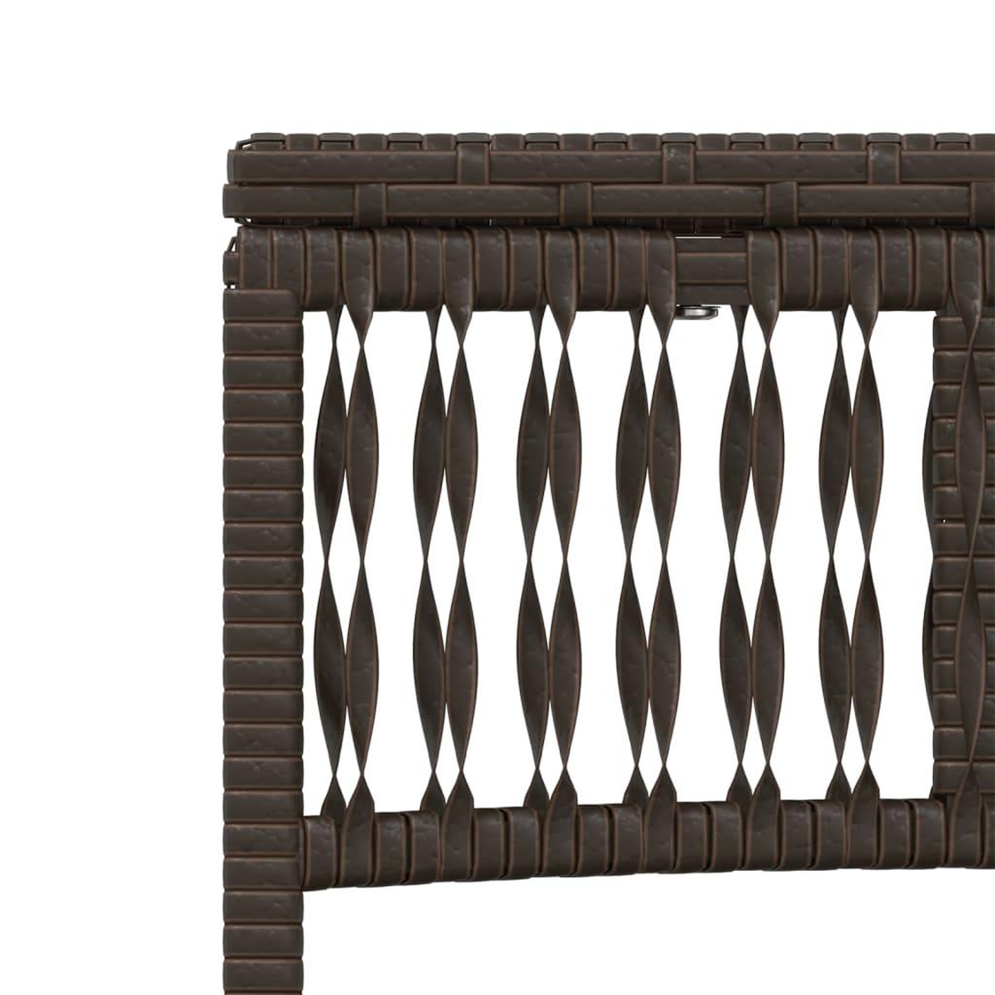Voir la diapositive 6 : VIDAXL Chaises longues lot de 2 avec table marron resine tressee