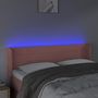Voir la diapositive 4 : VIDAXL Tete de lit a LED Rose 147x16x78/88 cm Velours