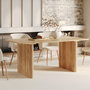 Voir la diapositive 2 : MAISON PAVANE Table rectangulaire en bois d'acacia 6 personnes-Andrea