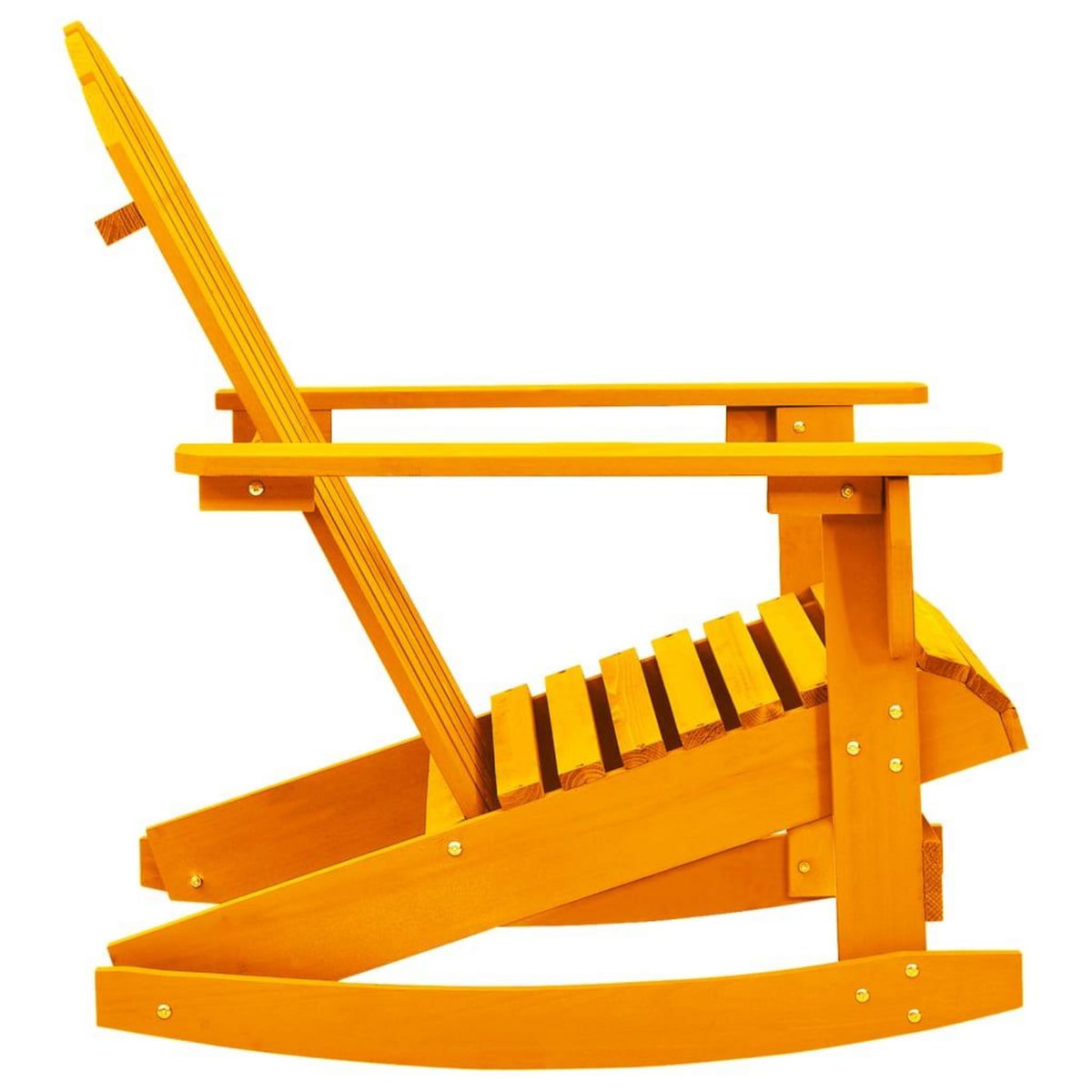 VIDAXL Chaise a bascule de jardin Adirondack bois de sapin orange