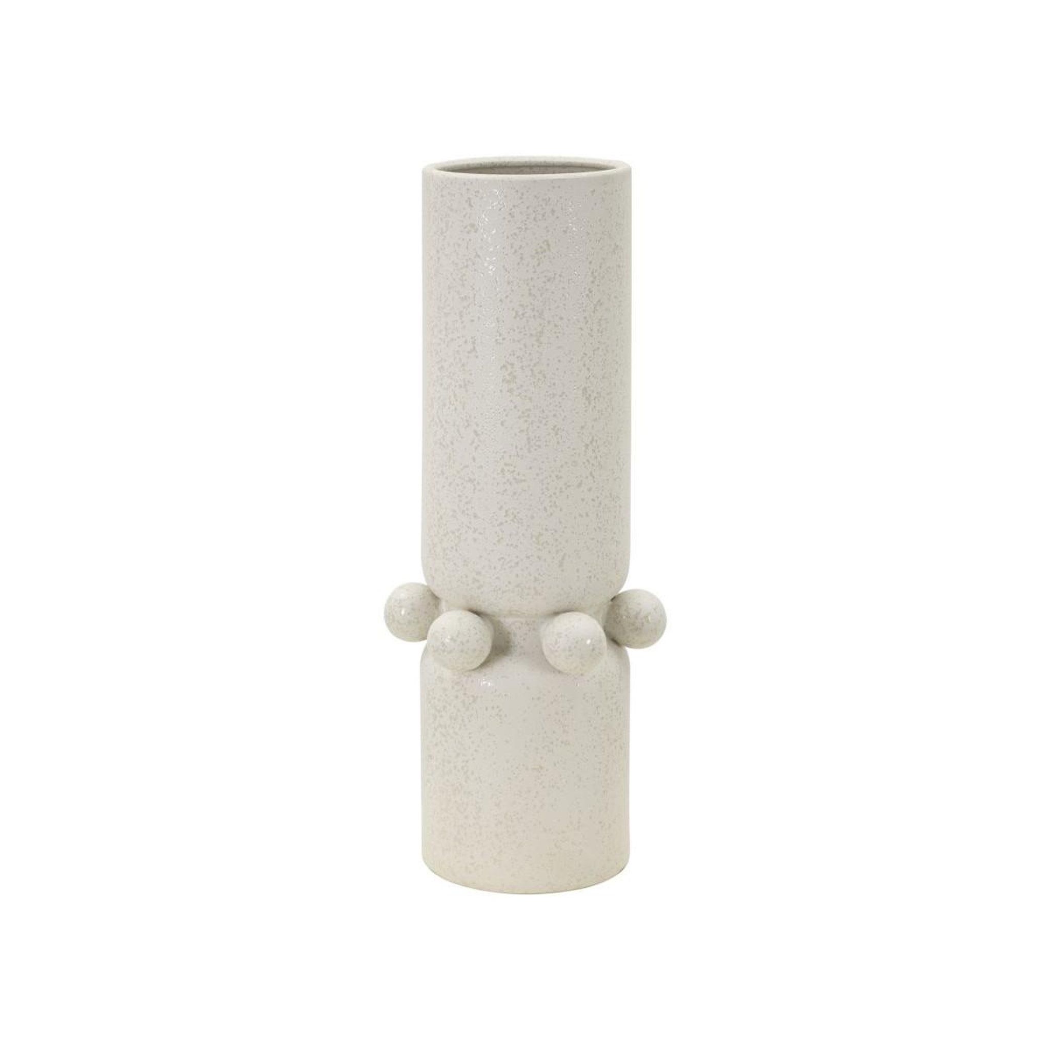 Paris Prix Vase cylindrique en céramique  bubbles  41cm crème