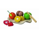 Plan Toys Dinette Assortiment de fruits à découper Plan Toys en bois