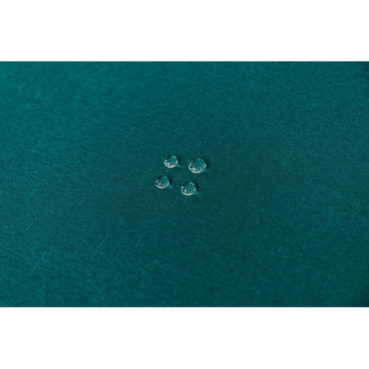 UNIVERS DECOR Nappe antitache unie Bleu Paon rectangulaire 145 x 240 cm