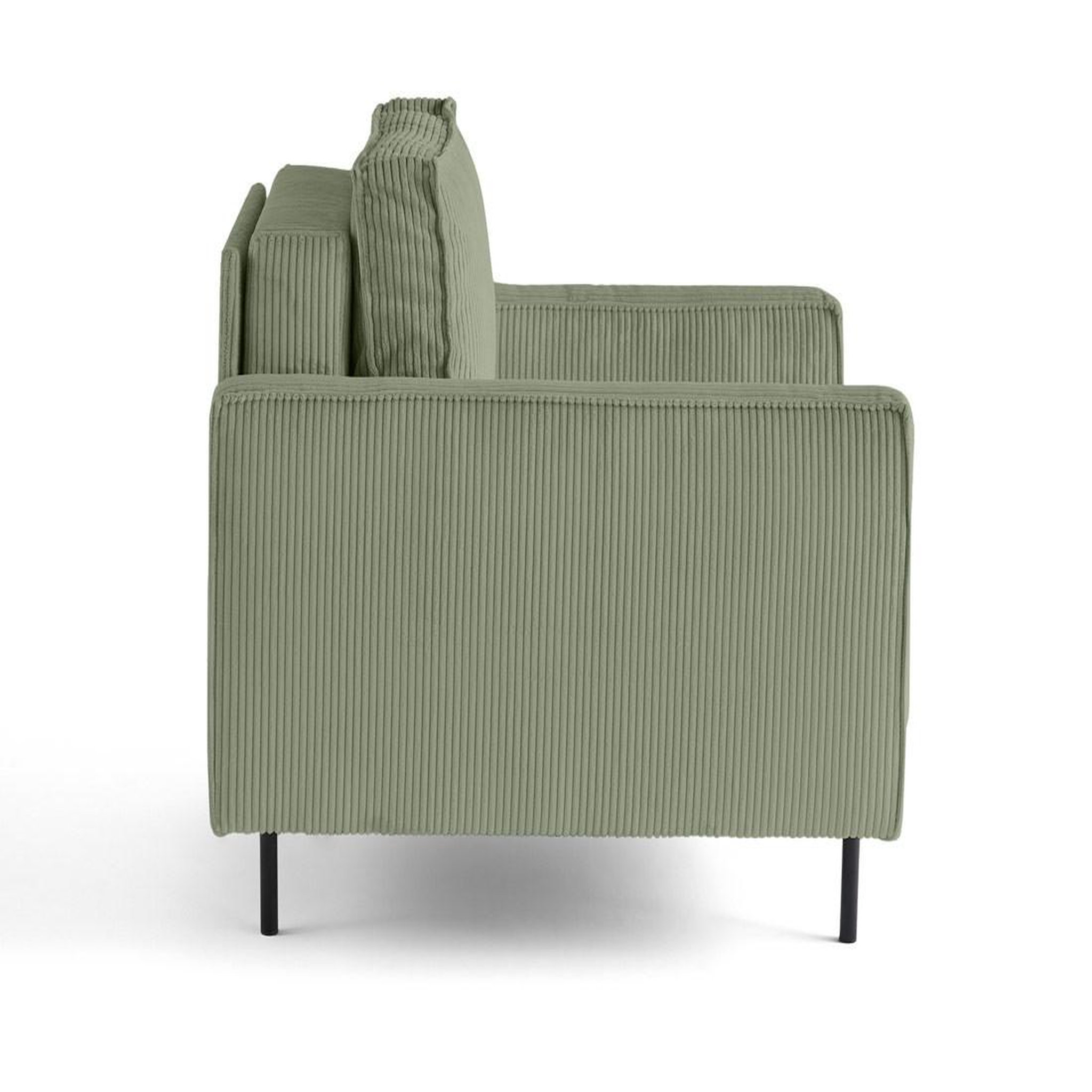 Voir la diapositive 3 : LISA DESIGN Charlie - fauteuil - pieds hauts - en velours côtelé