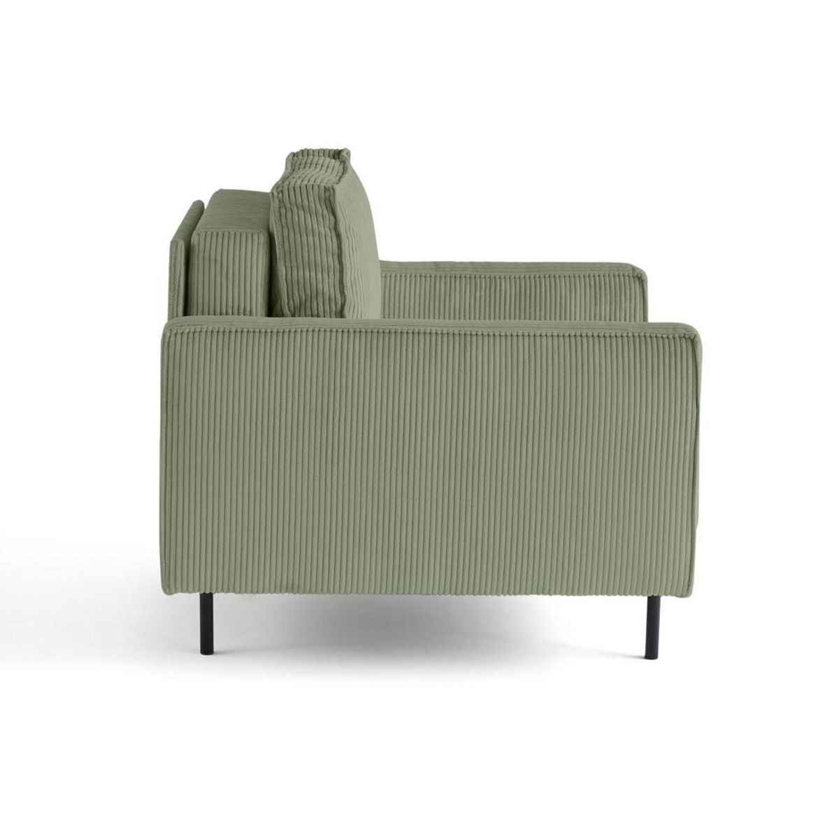 LISA DESIGN Charlie - fauteuil - pieds hauts - en velours côtelé