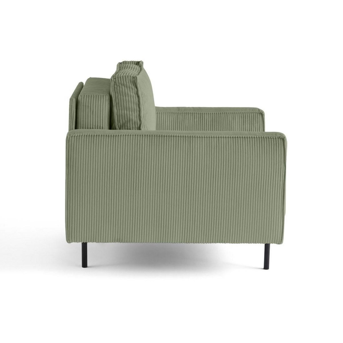 LISA DESIGN Charlie - fauteuil - pieds hauts - en velours côtelé