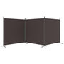 Voir la diapositive 4 : VIDAXL Cloison de separation 3 panneaux Marron 525x180 cm Tissu