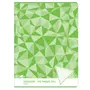 AUCHAN Cahier piqué 24x32cm 192 pages grands carreaux Seyes vert motif triangles
