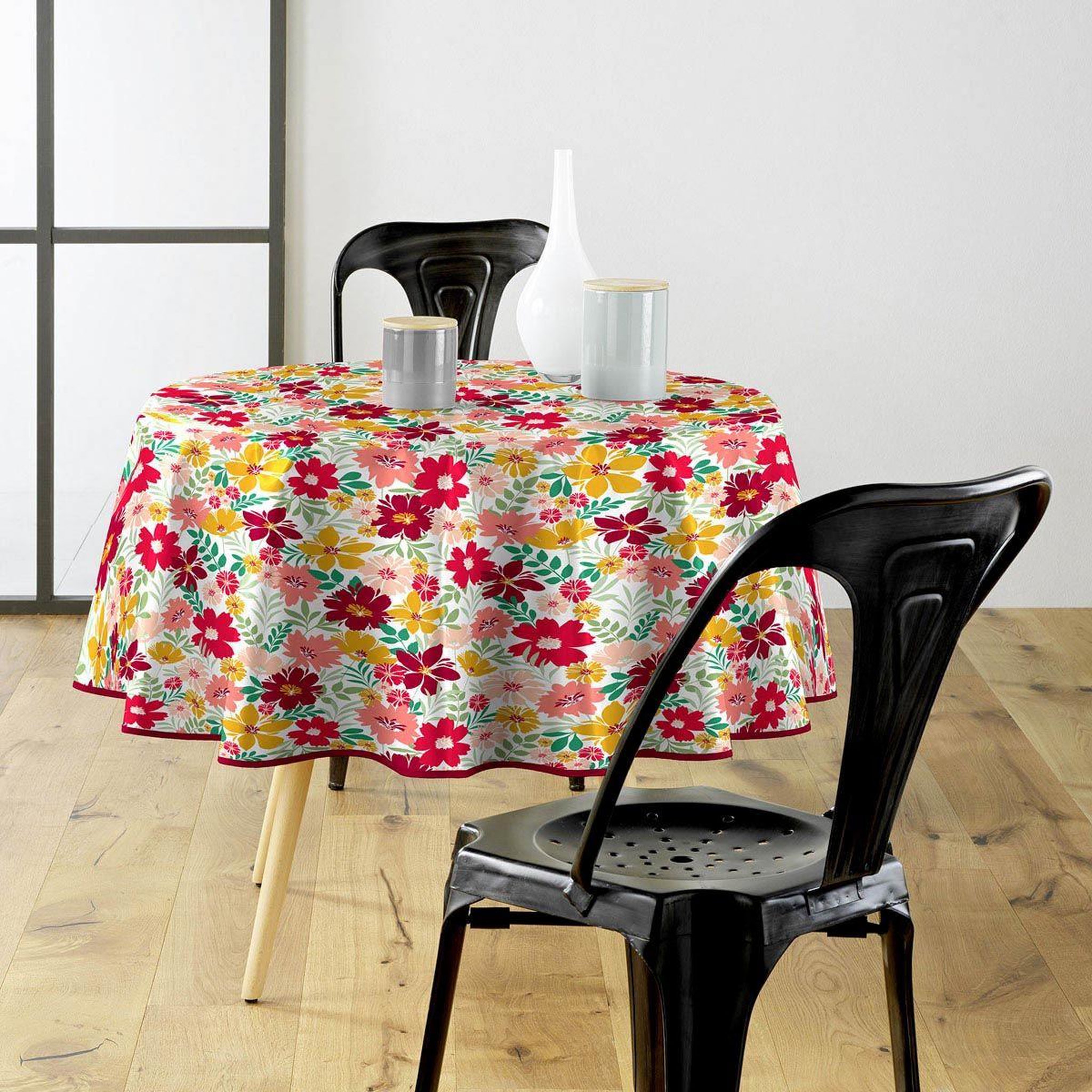 Douceur d'Intérieur Nappe toile cirée imprimé  milly  160cm multicolore
