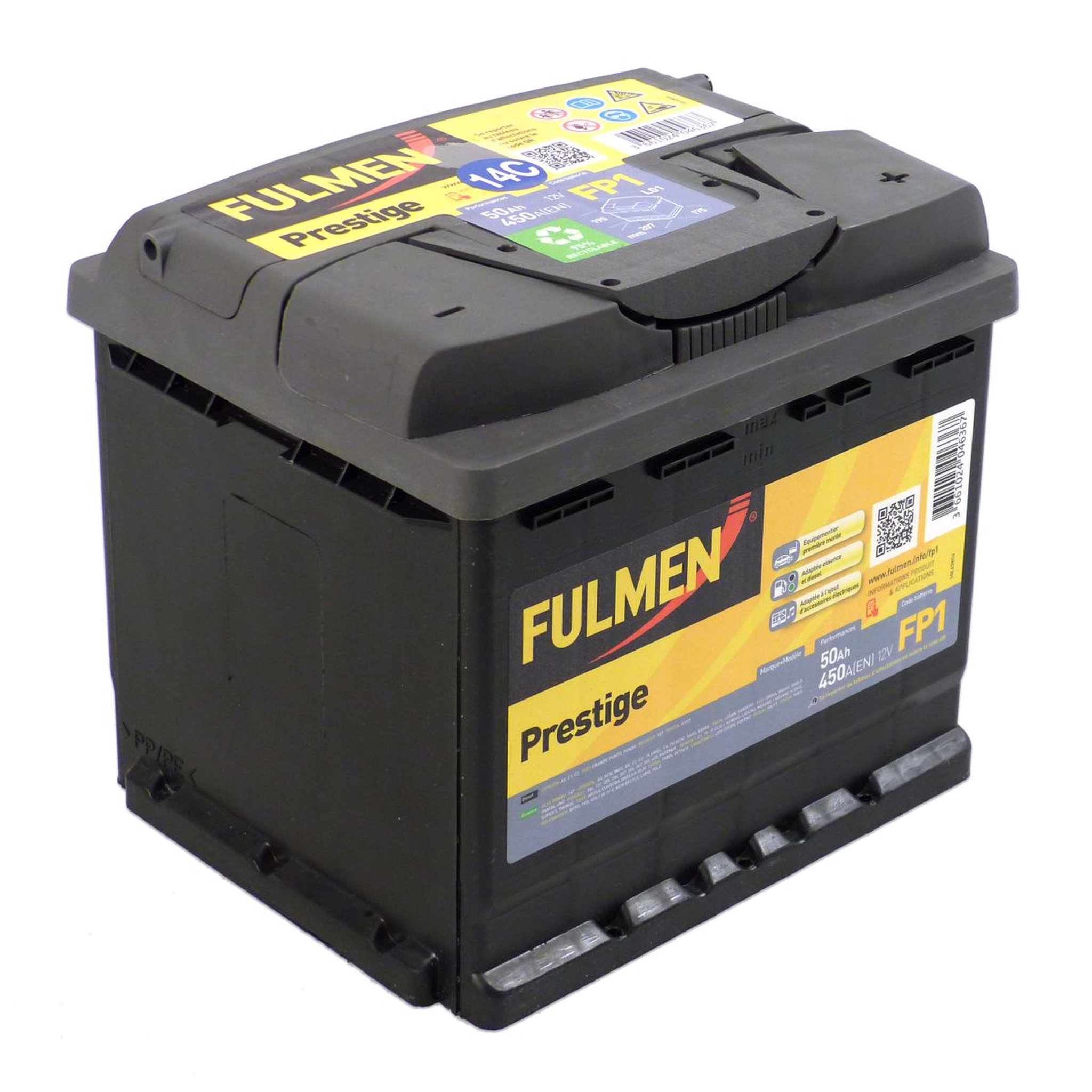 Voir la diapositive 2 : Fulmen Batterie prestige fulmen pour voiture 450A 50AHFP1