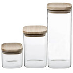 FIVE Lot de 3 Bocaux  Empilables  24cm Transparent