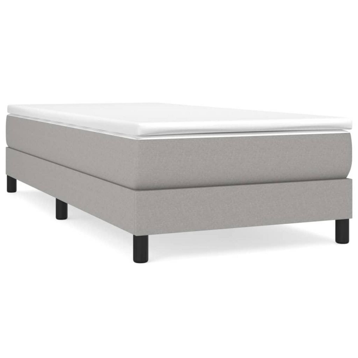 VIDAXL Sommier a lattes de lit avec matelas Gris clair 80x200 cm Tissu