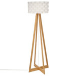 ATMOSPHERA Lampadaire bambou Moki - Hauteur 150 cm - Blanc