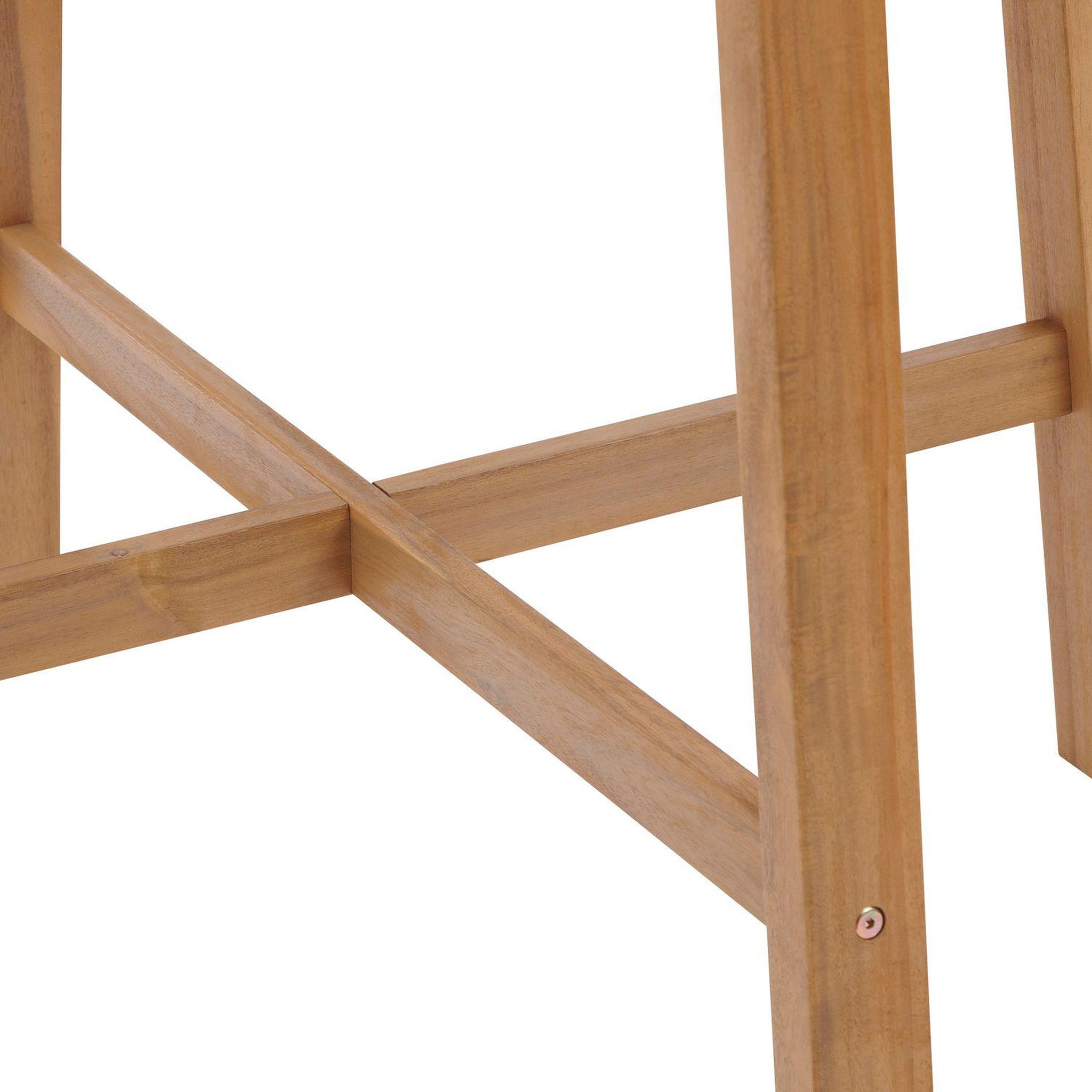 Voir la diapositive 4 : HESPERIDE Table de jardin haute Tiwi en acacia - 4 Places